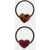 Accessorize 2-Pack Heart Hair Bands - Blue