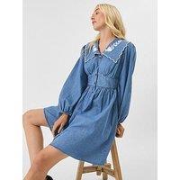 Accessorize Denim Mini Dress - Blue