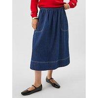 Accessorize Denim Maxi Skirt - Blue