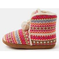 Accessorize Fair Isle Slipper Boots