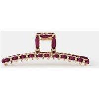 Accessorize Threaded Ribbon Link Claw Clip - Red