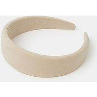 Accessorize Suedette Padded Headband - Cream