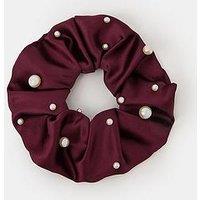Accessorize Pearl Satin Scrunchie