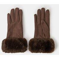 Accessorize Suedette Cuff Gloves