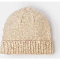 Accessorize Plain Beanie Hat - Natural
