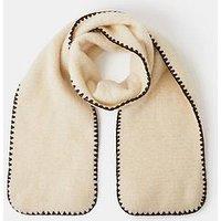 Accessorize Super Soft Blanket Stitch Scarf - Cream