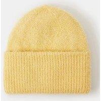 Accessorize Fuzzy Beanie Hat - Yellow