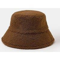 Accessorize Borg Bucket Hat - Brown