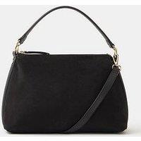 Accessorize Slouchy Suedette Handbag - Black
