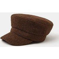 Accessorize Boucle Baker Boy Hat - Brown