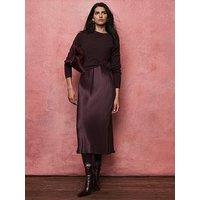 Mint Velvet Burgundy Jumper & Slip Dress - Red