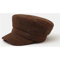 Accessorize Boucle Baker Boy Hat - Choclate Brown