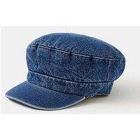 Accessorize Denim Baker Boy Hat - Blue