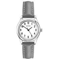 Sekonda Sekonda Womens Evans Grey Leather Strap With White Dial Analogue Watch