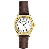 Sekonda Womens Evans Brown Leather Strap With White Dial Analogue Watch