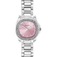 Sekonda Sekonda Womens Octaire Silver Stainless Steel Bracelet With Pink Dial Analogue Watch