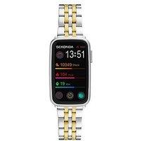 Sekonda Sekonda Unisex Track Two Tone Alloy Bracelet With Lcd Dial Smartwatch