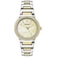 Sekonda Womens Amelia Two Tone Alloy Bracelet With Champagne Dial Analogue Watch