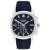 Sekonda Mens Octaire Blue Silicone Strap With Blue Dial Chronograph Watch