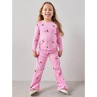 The Very Collection Girls Rib Leggings - Cherry Print