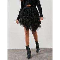 Allsaints Jayde Tulle Mini Skirt - Black