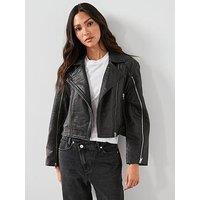 Allsaints Masone Biker Jacket - Black