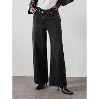 Allsaints Aki Crossover Jeans Washed - Black