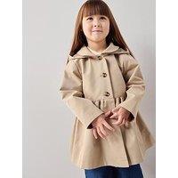 The Very Collection Girls Hooded Trench Coat - Beige