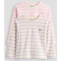 The Very Collection Girls 2 Pack Stripe Long Sleeve Tops - Print