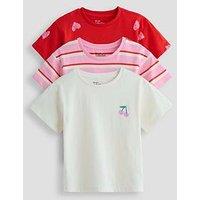 The Very Collection Girls 3 Pack Jersey Printed T-Shirts - Multi