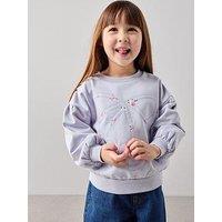 The Very Collection Girls Applique Cherry Print Sweatshirt - Print