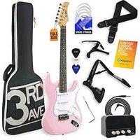 3Rd Avenue Full Size 4/4 Electric Guitar Pack With Amp - Pastel Pink