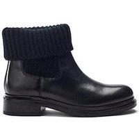 Moda In Pelle Ozarra Leather Sock Ankle Boot - Black