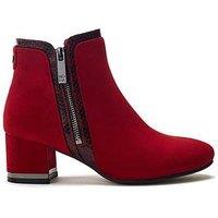 Moda In Pelle Pajor Heeled Ankle Boot - Red