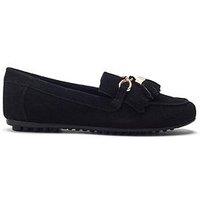 Moda In Pelle Essana Suede Loafer - Black