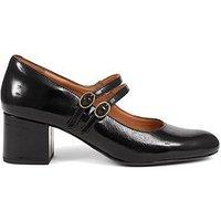 Jones Bootmaker Xanthi Wide Fit Patent Mary Jane Heeled Shoe - Black
