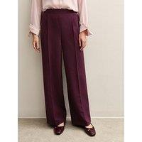 New Look Pull On Wide Leg Trousers - Burgundy