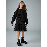 Smallsaints Younger Girls Sweat Dress - Black