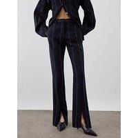 River Island Ri Studio Slim Leg Stripe Trousers - Navy