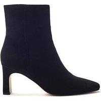 Moda In Pelle Opalia Heeled Suedette Ankle Boot - Black