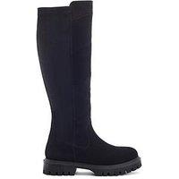 Moda In Pelle Pakarra Suede Knee Boot - Black