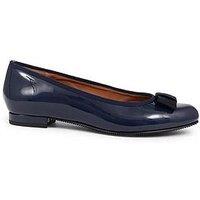 Jones Bootmaker Soleil Wide Fit Patent Ballerina - Navy