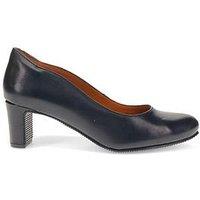 Jones Bootmaker Zoey Wide Fit Leather Court Shoe - Black