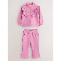 Ted Baker Younger Girls Ruffle Flare Sweat Set - Pink