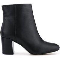 Jones Bootmaker Neptune Wide Fit Heeled Ankle Boot - Black