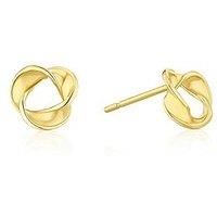 Ernest Jones 9Ct Gold Twist Studs - One Colour