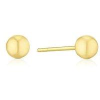 Ernest Jones 18Ct Gold Ball Studs 4Mm