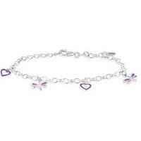 H. Samuel Sterling Silver Kid'S Butterfly Heart Bracelet