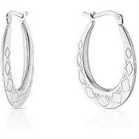 H. Samuel Diamond Cut Hoop Earrings - One Colour