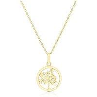 H. Samuel 9Ct Gold Round Tree Pendant Necklace